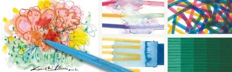 Faber-Castell Pitt Artist Pens- Springtime Colors, Set of 6, Brush
